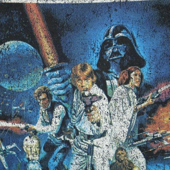 Old Navy Star Wars Luke Skywalker Darth Vader T-Shirt Shirt Blue S‎ Small - Picture 7 of 12